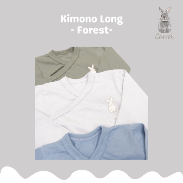Carrol n Barrol Kimono Long Jumper Forest Colors Collections - Jumper Panjang Bayi Katun - kimono panjang katun - Gambar 2