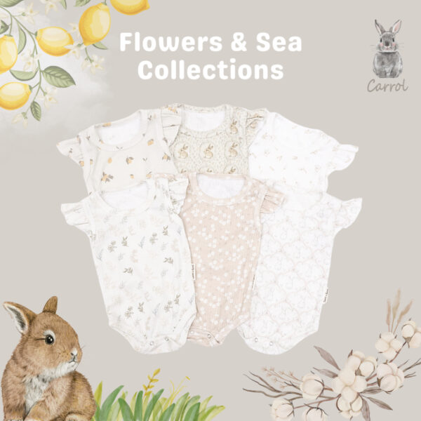 Carrol n Barrol Tank Ruffle Jumper Flowers n Sea Collections - Jumper Bayi Ruffle Lucu - Jumper ribbed katun lucu