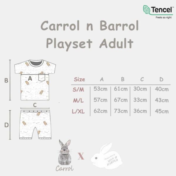 Carrol n Barrol X Mon n Harper Pajamas Adult - Short Pajamas Adult - Mommy Pajamas - Baju Tidur Tencel - Carrol X Mon n Harper Collections - Gambar 8