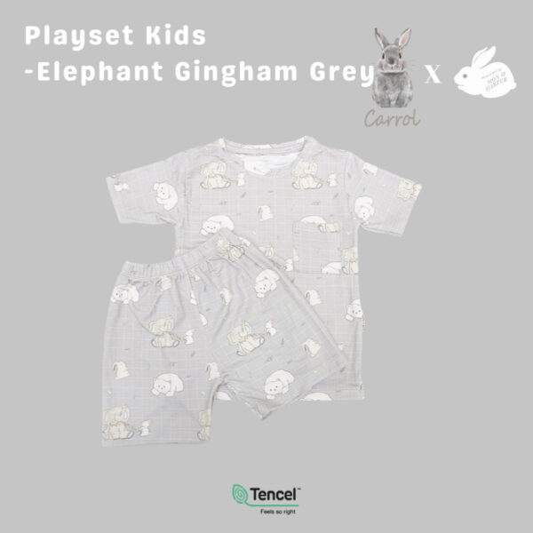 Carrol n Barrol X Mon n Harper Playset Kids Tencel - Setelan Anak - Setelan Pendek Anak - Setelan Tencel - Carrol X Mon n Harper Collections - Gambar 5