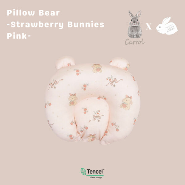 Carrol Baby X Mon n Harper New Born Pillow Bears Ears - Baby Pilow Tencel - Bantal Peyang - Bantal  Kepala Bayi Tencel - Carrol X Mon n Harper Collections - Gambar 3