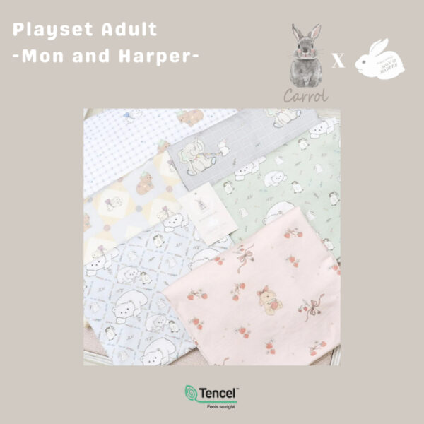 Carrol n Barrol X Mon n Harper Pajamas Adult - Short Pajamas Adult - Mommy Pajamas - Baju Tidur Tencel - Carrol X Mon n Harper Collections - Gambar 6