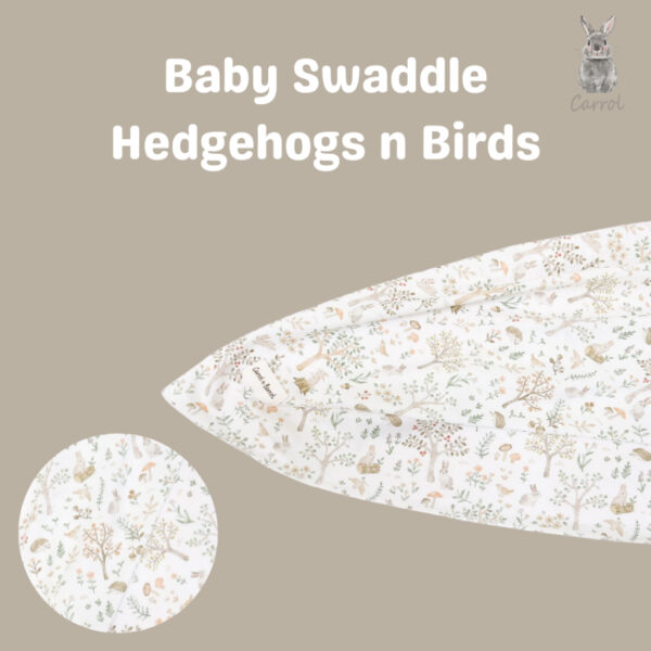 Carrol n Barrol Swaddle Baby Bear n friends Collections - Bedong Bayi Katun Motif - Baby Swaddle Cotton - Gambar 5