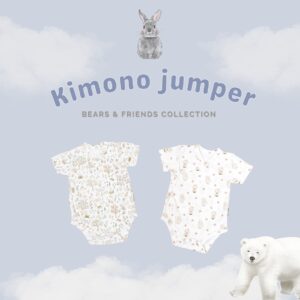 Carrol n Barrol Kimono Jumper Bear n Friends Collections - Jumper Bayi Katun Lucu - Jumper Motif Lucu