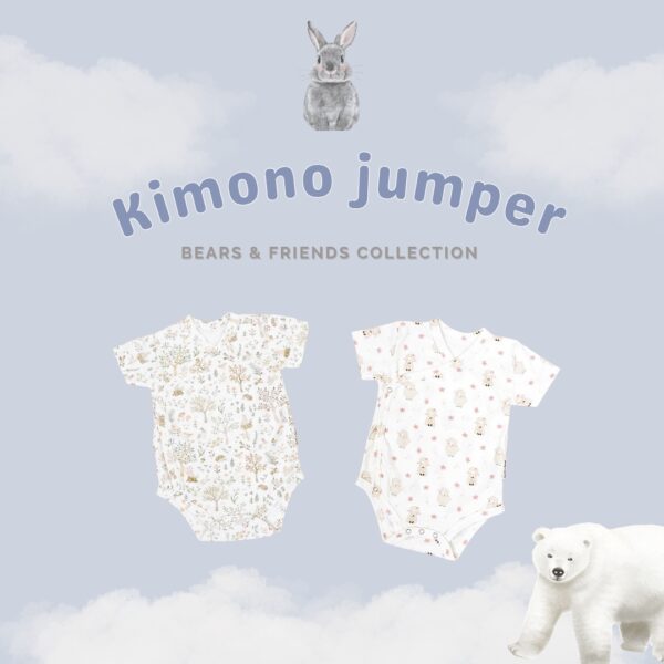 Carrol n Barrol Kimono Jumper Bear n Friends Collections - Jumper Bayi Katun Lucu - Jumper Motif Lucu
