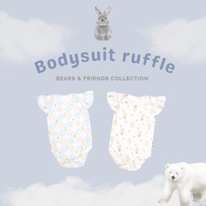 Carrol n Barrol Bodysuit Ruffle Jumper Bear n Friends Collections - Jumper Ruffle Bayi Katun