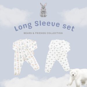 Carrol n Barrol Long Sleeve Bear n Friends Collections - Piyama Bayi Tangan Panjang - Piyama Katun Anak Lucu