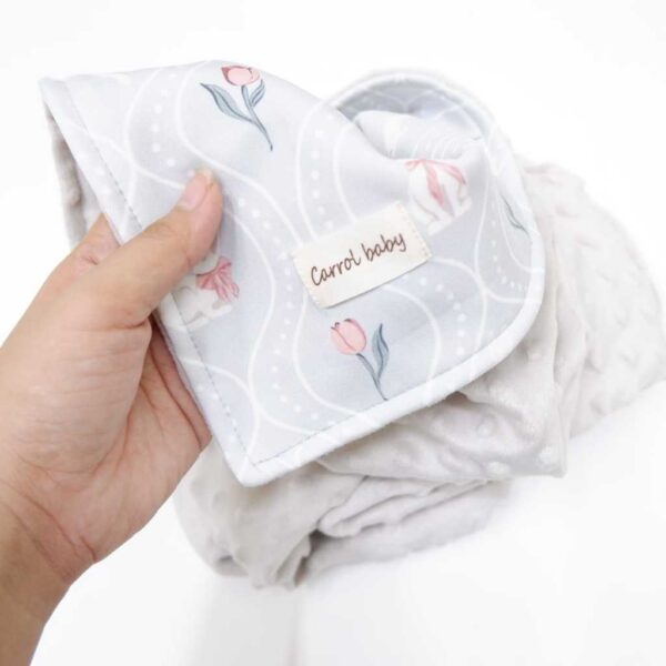 Carrol Baby Blanket Baby Rose Bunny - Selimut Bayi - Selimut Minky - Gambar 6