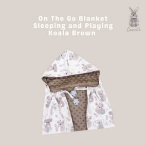 Carrol Baby On The Go Blanket Sleeping and Playing Koala Brown - Selimut On The Go Bayi
