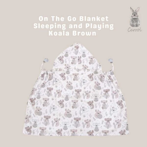 Carrol Baby On The Go Blanket Sleeping and Playing Koala Brown - Selimut On The Go Bayi - Gambar 2