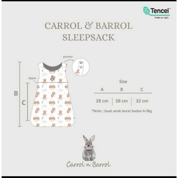 Carrol n Barrol X Mon n Harper Sleepsack, Sleep Bag - Kantung Tidur Bayi - Gambar 8