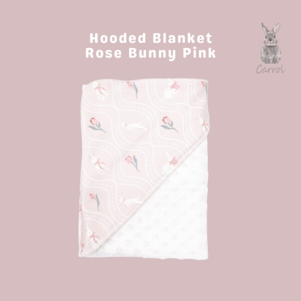 Carrol Baby Blanket Baby Rose Bunny - Selimut Bayi - Selimut Minky - Gambar 5