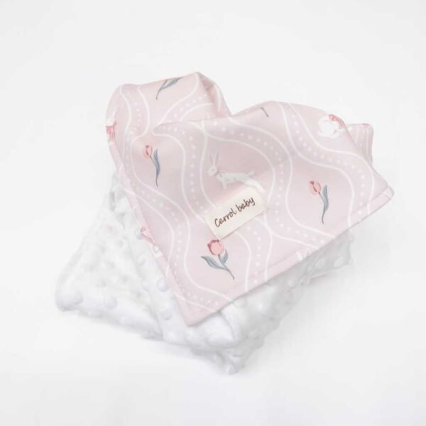 Carrol Baby Blanket Baby Rose Bunny - Selimut Bayi - Selimut Minky - Gambar 8
