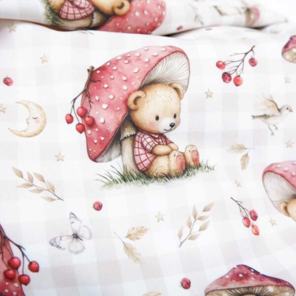 Carrol Baby Blanket Baby Mushroom Bear - Selimut Bayi - Selimut Minky - Gambar 4