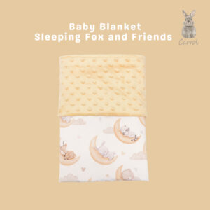 Carrol Baby Blanket Baby Sleeping Fox n Friends - Selimut Bayi - Selimut Minky