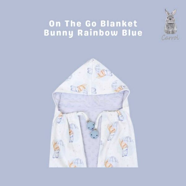 Carrol Baby On The Go Blanket Bunny Rainbow - Selimut On The Go Bayi - Gambar 4