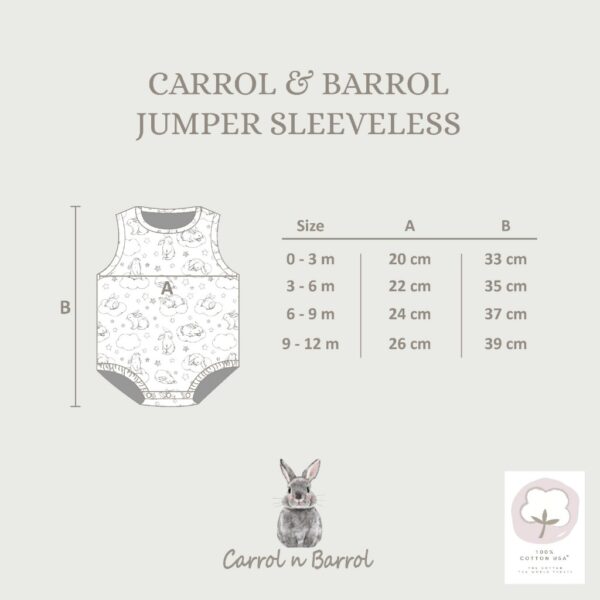 Carrol n Barrol Sleveless Jumper Bear n Friends Collections - Jumper Kutung Bayi - Berbahan Katun - Tanktop Jumper Bayi - Gambar 6
