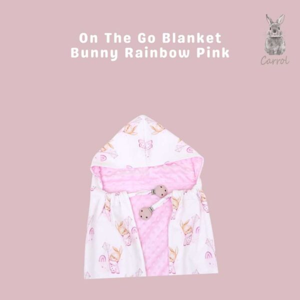 Carrol Baby On The Go Blanket Bunny Rainbow - Selimut On The Go Bayi - Gambar 3