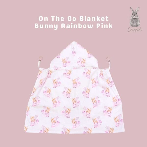 Carrol Baby On The Go Blanket Bunny Rainbow - Selimut On The Go Bayi - Gambar 5
