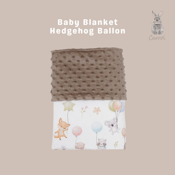 Carrol Baby Blanket Baby Hedgehog Ballon - Selimut Bayi - Selimut Minky