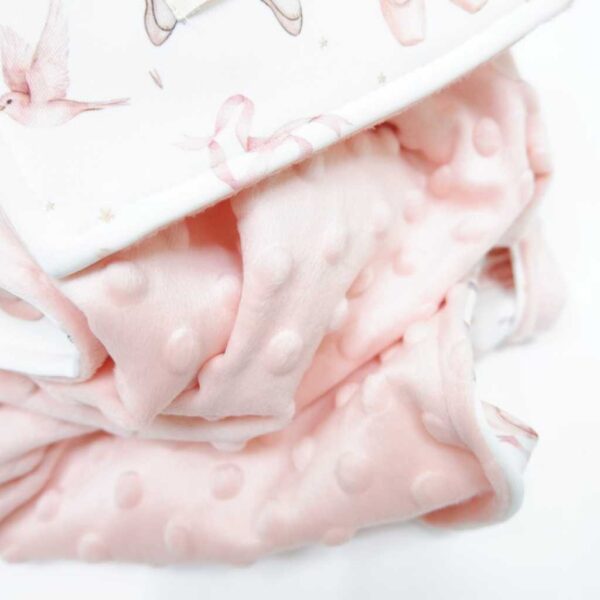 Carrol Baby Blanket Baby Butterfly Ballerina Bunnies - Selimut Bayi - Selimut Minky - Gambar 4