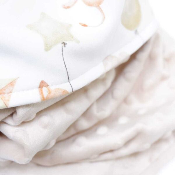 Carrol Baby Blanket Baby Playing Lion With Kite - Selimut Bayi - Selimut Minky - Gambar 4