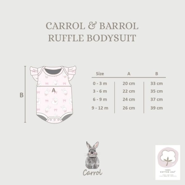 Carrol n Barrol Bodysuit Ruffle Jumper Bear n Friends Collections - Jumper Ruffle Bayi Katun - Gambar 6