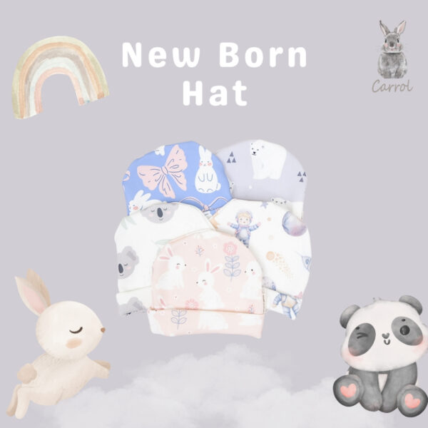 Carrol n Barrol New Born Hat - Topi Bayi Motif Lucu - Topi Bayi