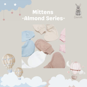 Carrol n Barrol Mittents n Botties Almond Colors - Set Tangan Kaki Baby - Sarung Tangan Bayi