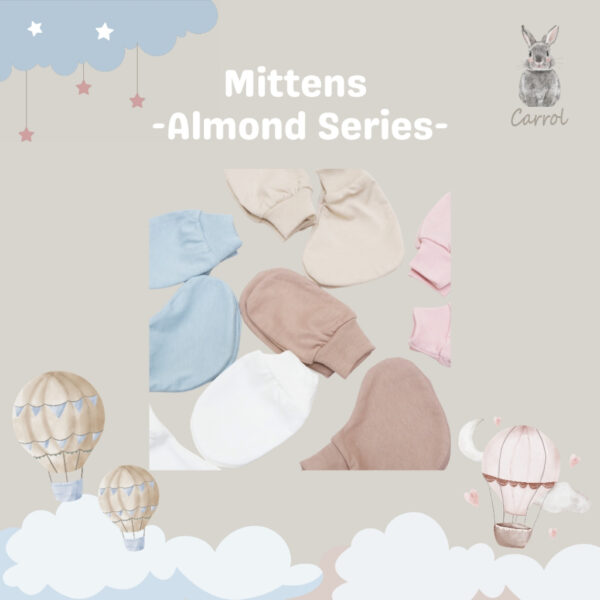 Carrol n Barrol Mittents n Botties Almond Colors - Set Tangan Kaki Baby - Sarung Tangan Bayi