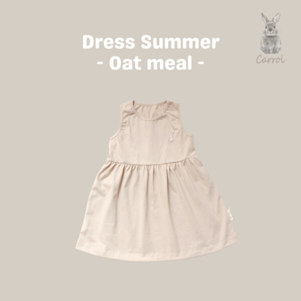 Carrol n Barrol Dress Summer Cotton Almond Collections - Dress Anak Katun - Gambar 4