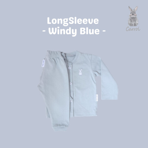 Carrol n Barrol Long Sleeve Plain Almond Colors Collections - Piyama Bayi - Setelan Panjang Katun - Gambar 4