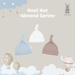 Carrol n Barrol Knot Hat  Cotton Almond Collections - Topi Bayi Knot Lucu