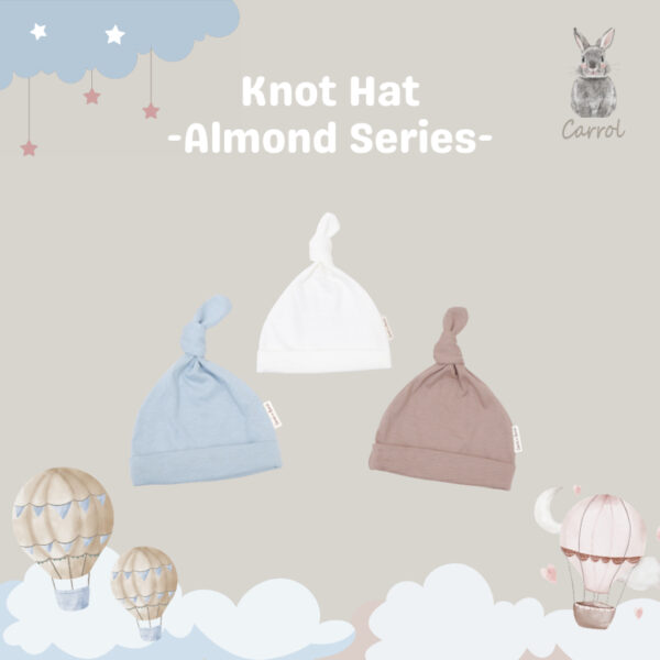 Carrol n Barrol Knot Hat  Cotton Almond Collections - Topi Bayi Knot Lucu