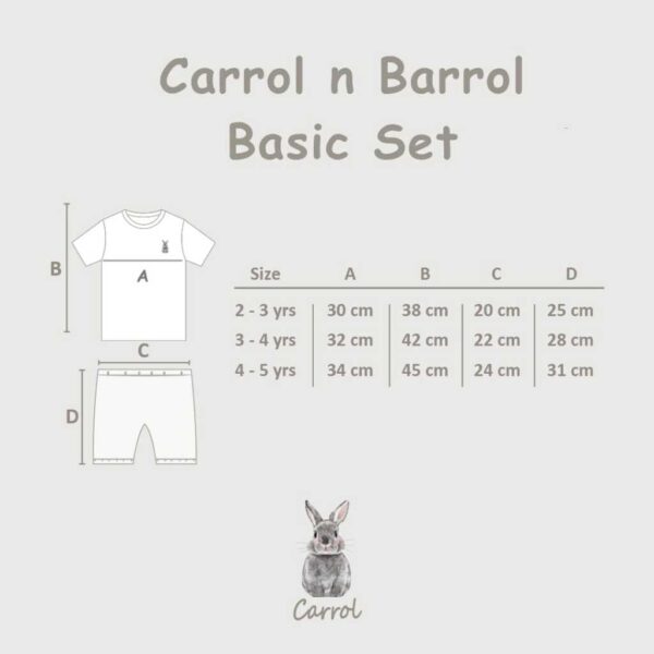 Carrol n Barrol Basic Set Almond Colors Collections - Setelan Anak Katun - Gambar 6