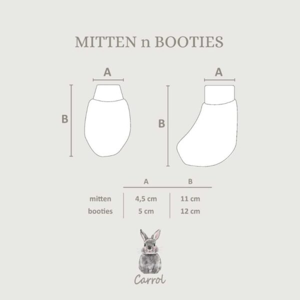 Carrol n Barrol Mittents n Botties Almond Colors - Set Tangan Kaki Baby - Sarung Tangan Bayi - Gambar 8