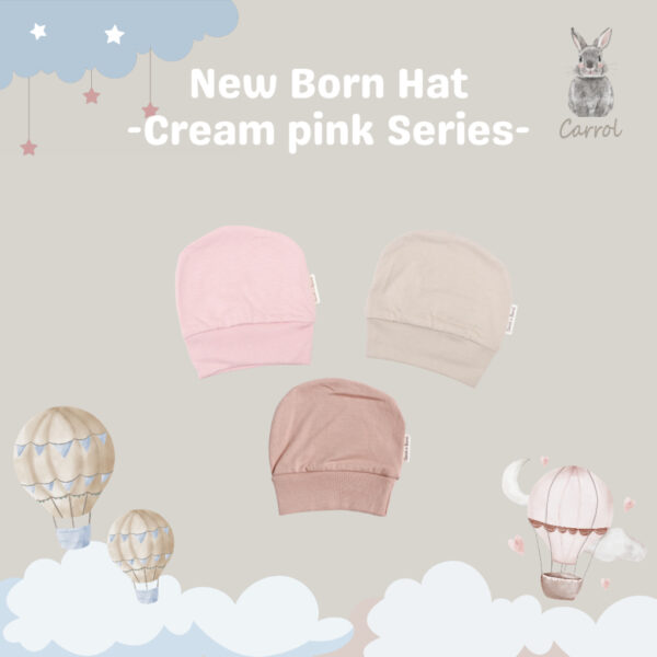 Carrol n Barrol New Born Hat Cotton Almond Collections - Topi Bayi Polos Katun