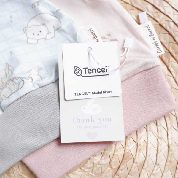 Carrol n Barrol X Mon n Harper New Born Set - Set Tangan Kaki Bayi Tencel - Topi Bayi Tencel - Gambar 4