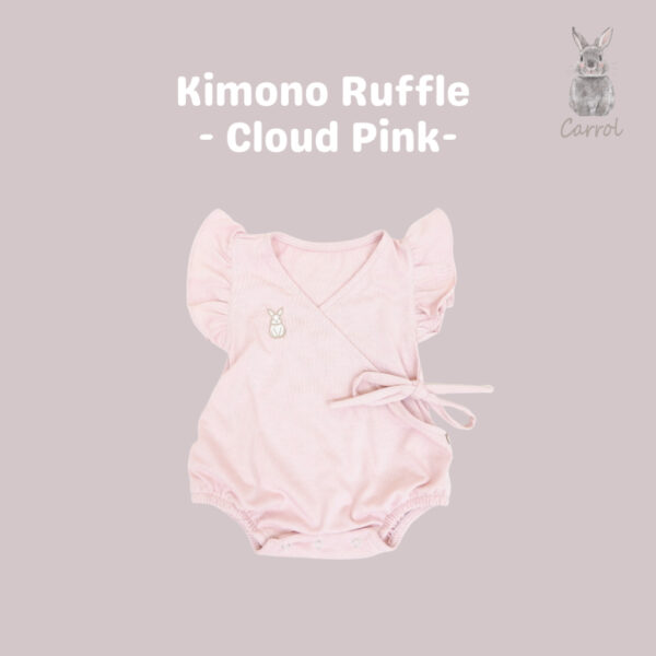 Carrol n Barrol Kimono Ruffle Jumper Cotton Almond Collections - Jumper Ruffle Bayi Katun - Gambar 2