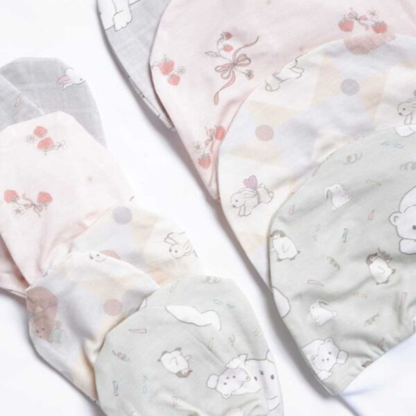 Carrol n Barrol X Mon n Harper New Born Set - Set Tangan Kaki Bayi Tencel - Topi Bayi Tencel - Gambar 2