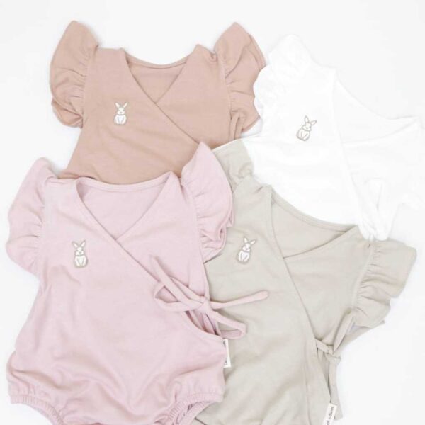 Carrol n Barrol Kimono Ruffle Jumper Cotton Almond Collections - Jumper Ruffle Bayi Katun - Gambar 3