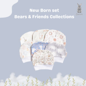 Carrol n Barrol New Born Set Bear n Friends Collections - Set Tangan Kaki Baby Katun - Set Tangan Kaki Bayi Lucu