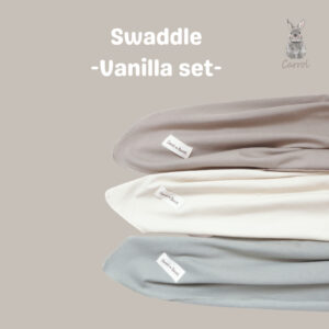 Carrol n Barrol Swaddle Baby Vanilla Collections - Bedong Bayi Premium Katun New Colors