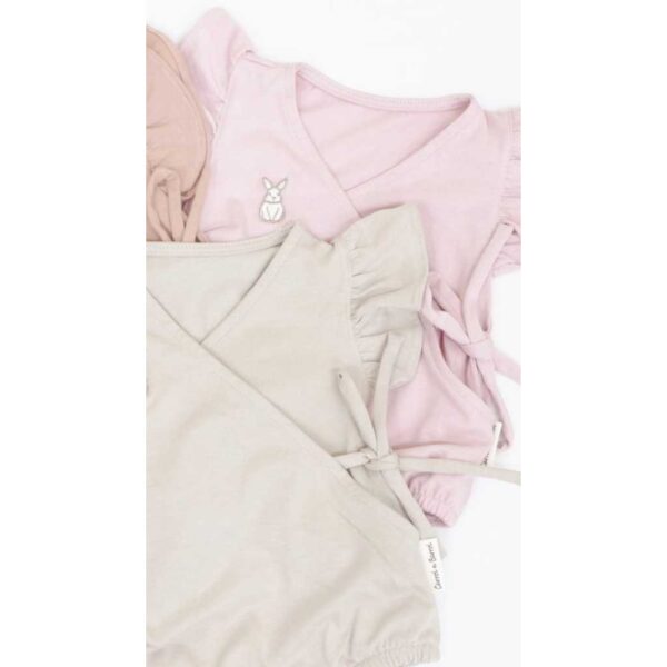 Carrol n Barrol Kimono Ruffle Jumper Cotton Almond Collections - Jumper Ruffle Bayi Katun - Gambar 4