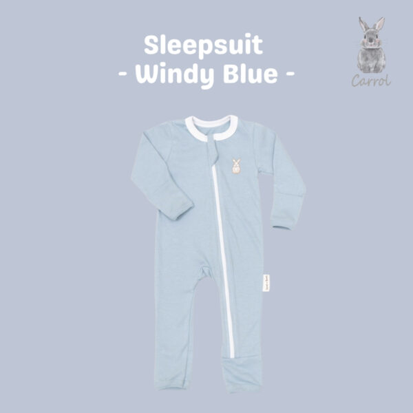 Carrol n Barrol Sleepsuit Plain Almond Colors Collections - Jumper Panjang Tutup Kaki - Sleepsuit Baby - Gambar 3