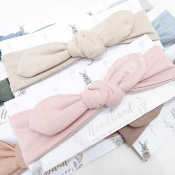 Carrol n Barrol Headband Baby Almond Colors - Bandana Bayi - Gambar 3