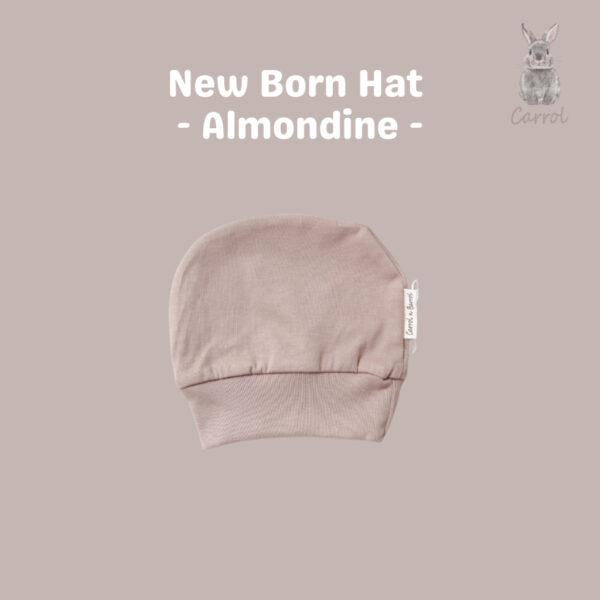 Carrol n Barrol New Born Hat Cotton Almond Collections - Topi Bayi Polos Katun - Gambar 4