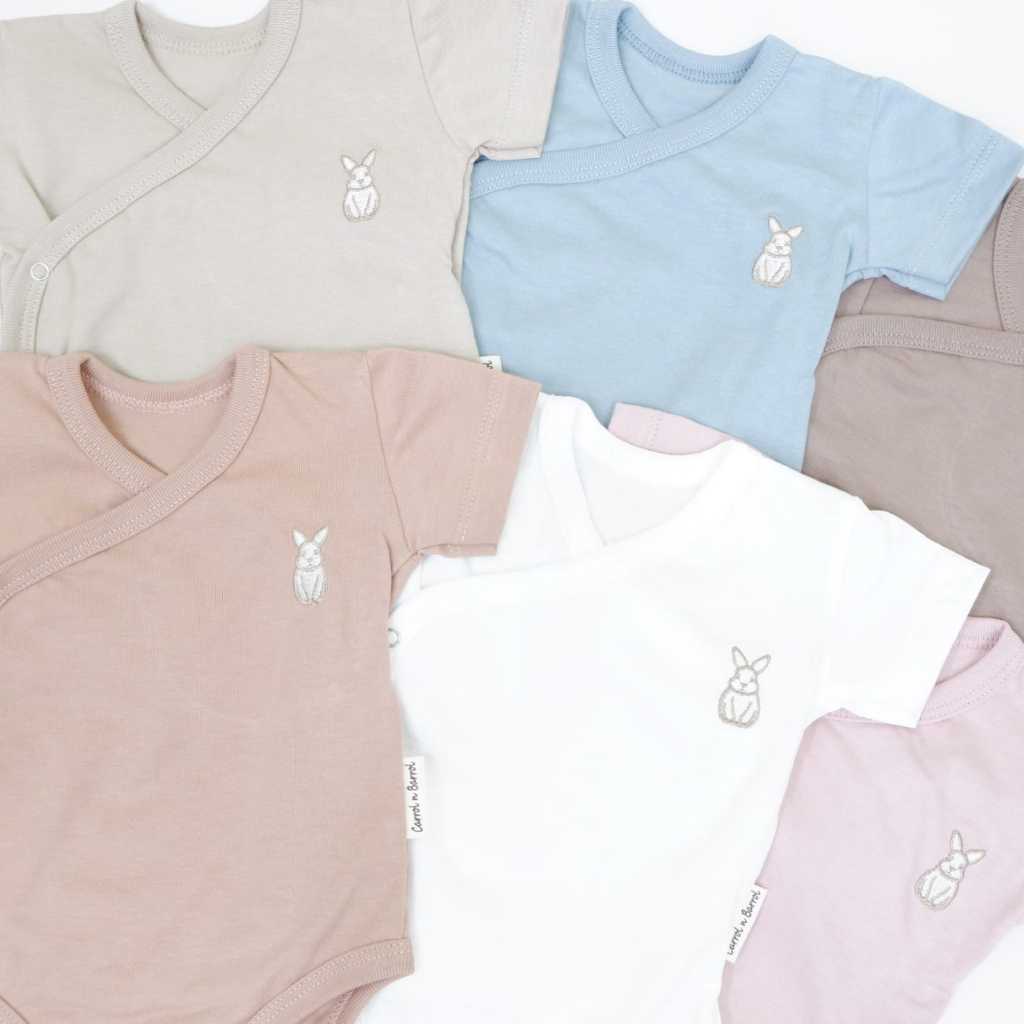 Carrol n Barrol Kimono Jumper Cotton Almond Colors Collections - Jumper Bayi Katun Pendek - Gambar 2