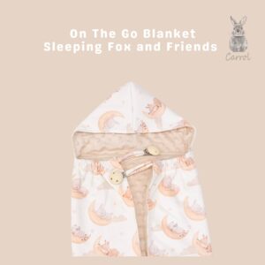 Carrol Baby On The Go Blanket Sleeping Fox n Friends - Selimut On The Go Bayi
