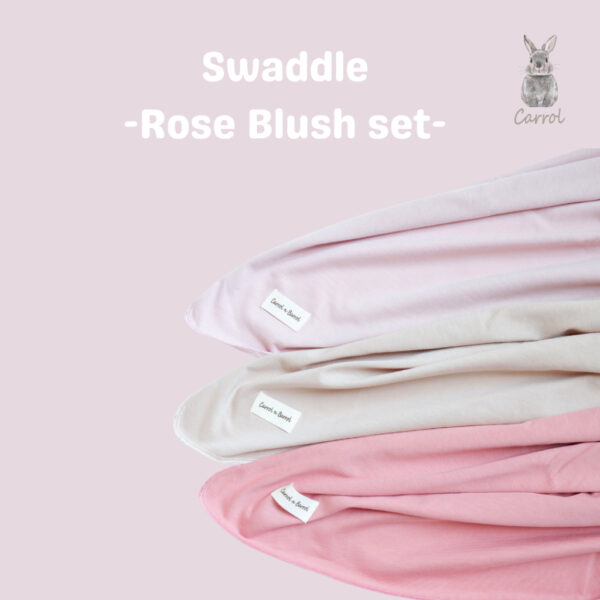 Carrol n Barrol Swaddle Rose Blush Colors Set- Bedong Set - New Colors - Gambar 2